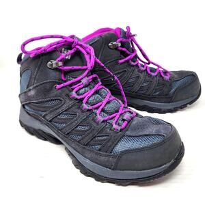Columbia Crestwood Mid Waterproof Hiking Lace Up Leather Boots Women‎ Size 9 New